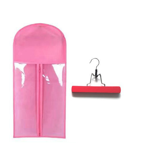 In Stock Thickened Zipper Portable Wig Dust Cover PVC Window Non-Woven Fabric Hang Clothes Storage Dustproof Bag Wholesale