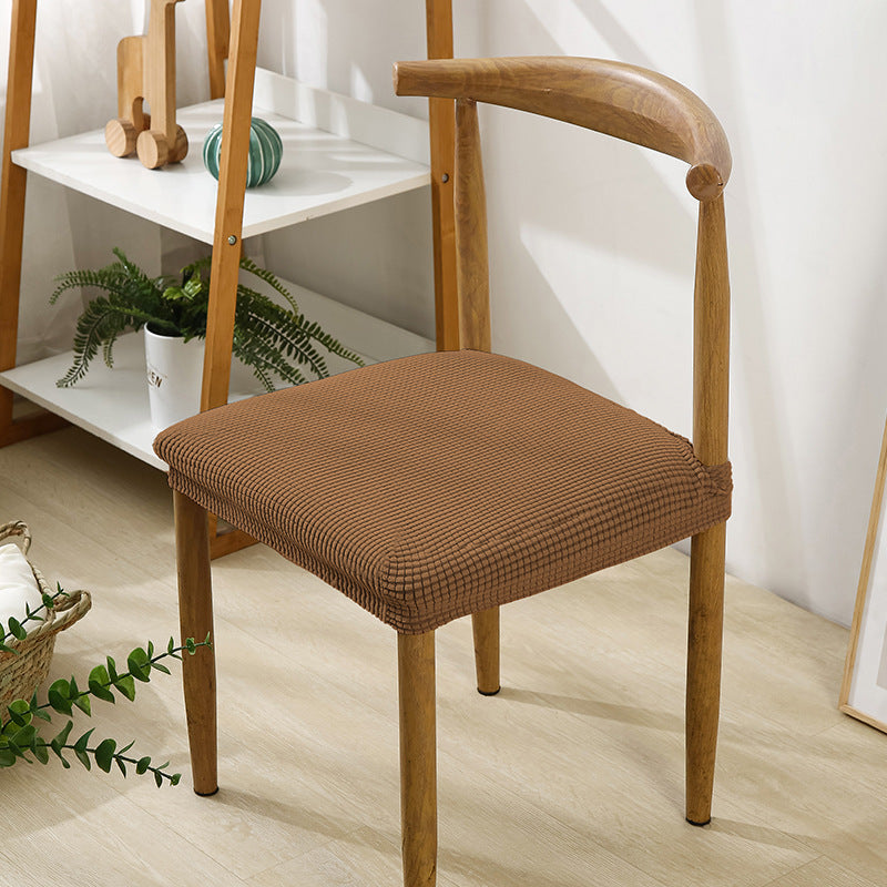 Thick Elastic Chair Cover Cushion Cover Full Coverage Dining Chair Cover Solid Color Hotel Chair Cover Stool Cover Ins Style Seat Cover for Home Use