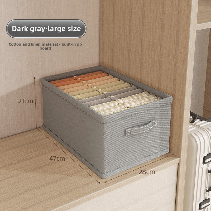 Drawer Style Wardrobe Storage Box Household Fabrics Clothes Pants without Lid Storage Cotton and Linen Storage Storage Basket Box