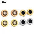 Bten 1 Pair Stainless Steel Ear Post 2-8mm Stud Earrings For Men Women Jewelry Gold Black Rose Silver Color Ball Earrings