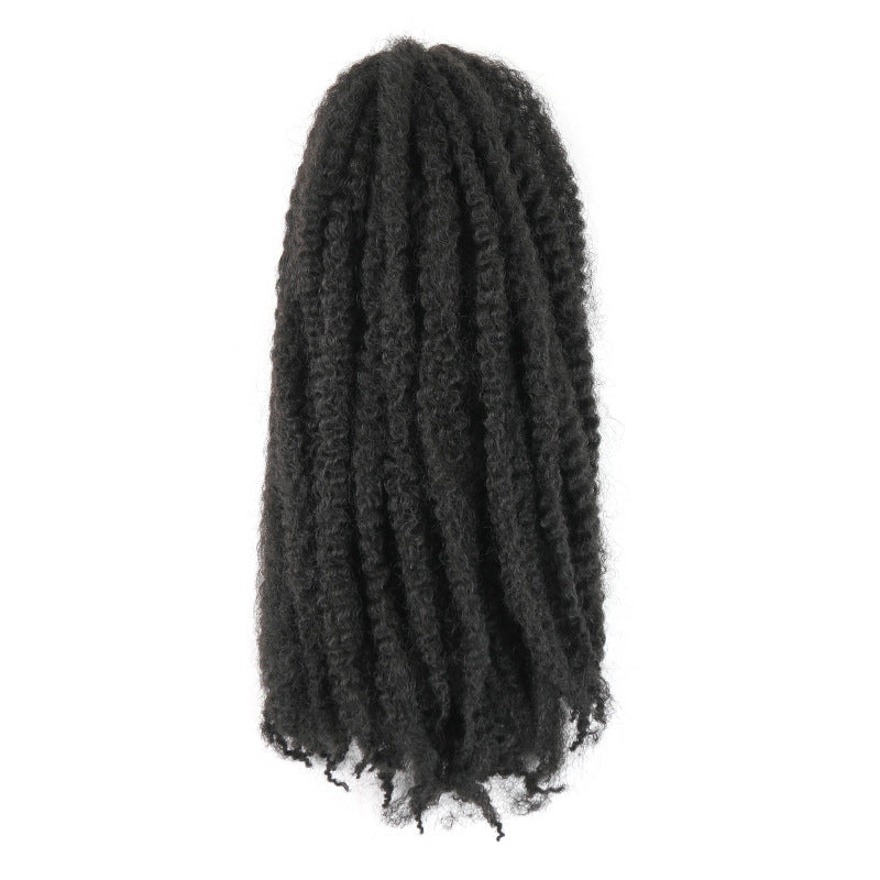 Large Caterpillar Dreadlock Wig Crochet Fluffy Braids Afro Kinky Curly Marley Braids