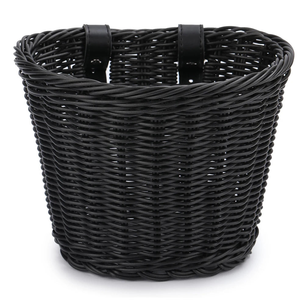 Bicycle Front Basket Adjustable Traditional Bicycle Basket Waterproof Hand Woven Bike Basket Vintage Gift for Colleagues Friends
