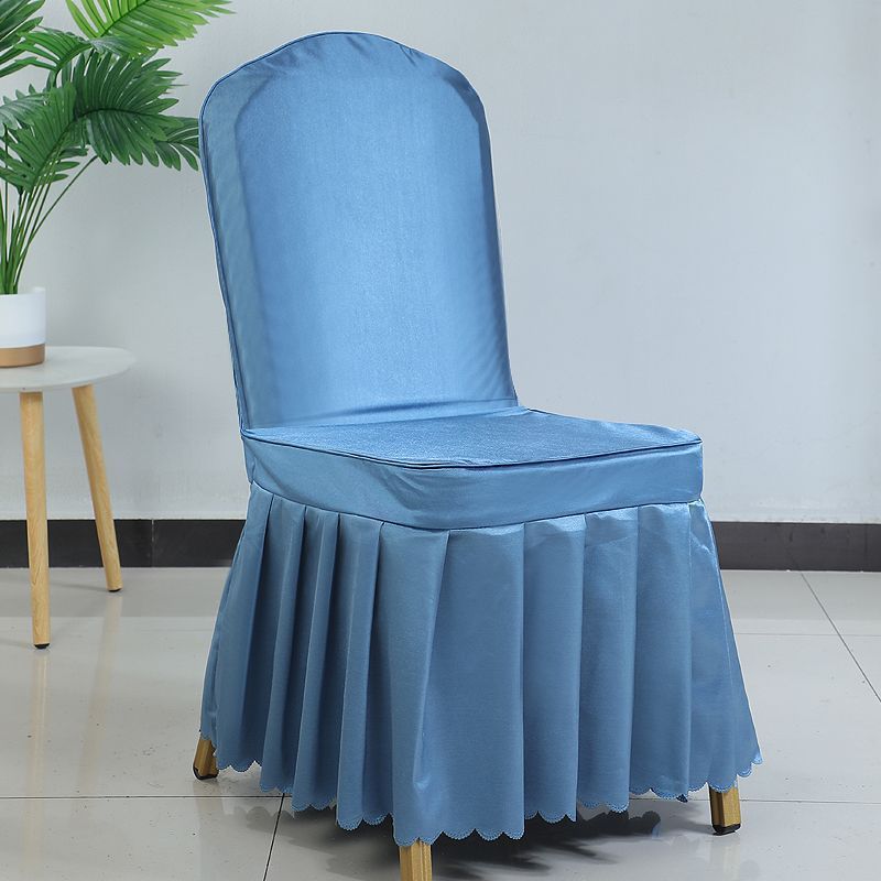Hotel Restaurant Banquet Chair Cover Dining Chair Seat Stool Bench Wooden Chair Universal Chair Cover with Bowknot