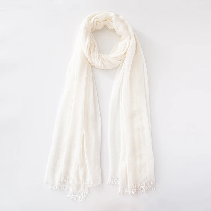 61 Colors Soft Cotton Viscose Scarf Rayon Material Muslim Hijab Mid Eastern Plain Solid Color Headscarf With Tassel