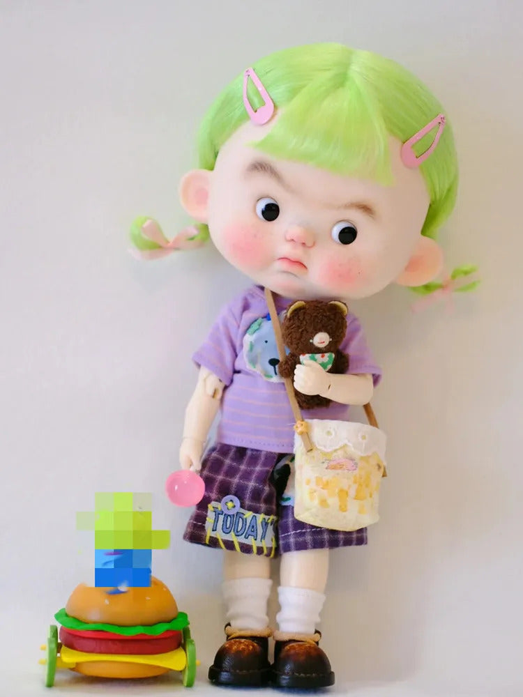 ShugaFairy New Design 1/6 PangPi Big Head with Baby Body Resin Material Cute Ball Jointed Dolls