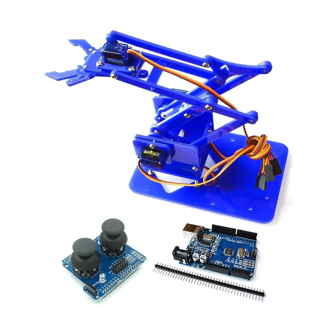 SG90 4 Dof Unassembly Acrylic Mechanical Robot Manipulator Claw For Arduino Robot Arm DIY Kit UNO Programmable Robot Starter Kit