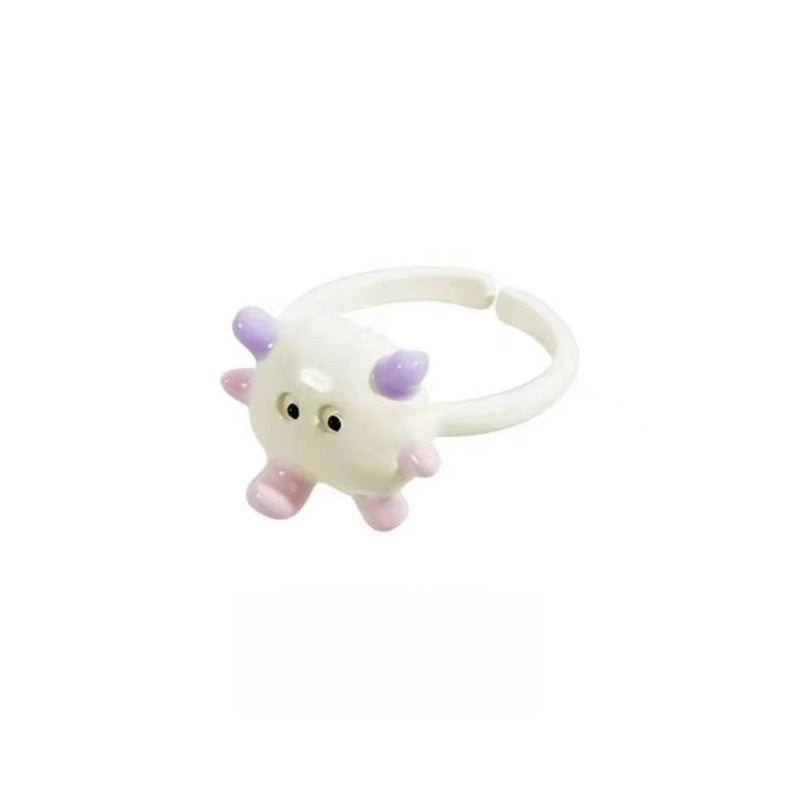Funny Little Monster Ring Childlike Cute One-Eyed Ins Student Children Girlfriends Couple Gifting New