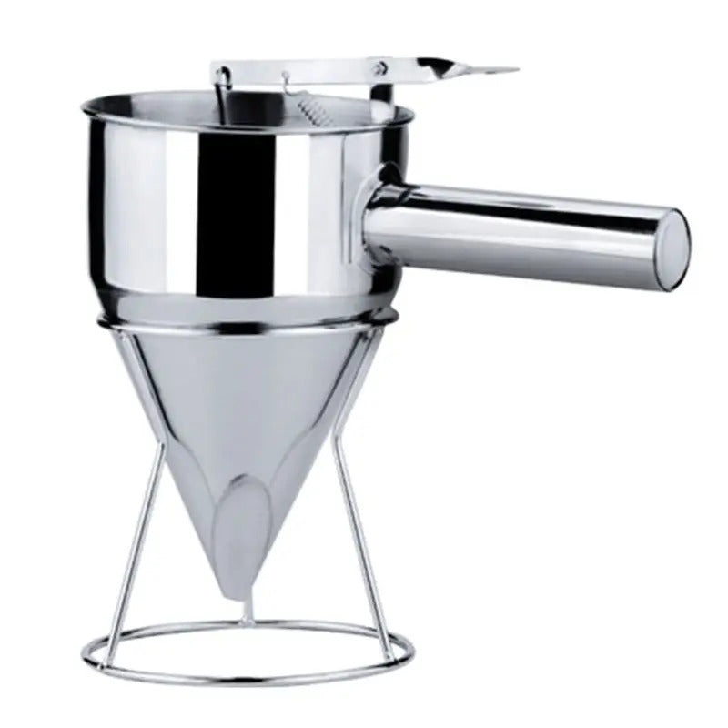 Steel Batter Dispenser with Rack Dough Funnel Cupcake Baking Dispenser Kitchen Tools