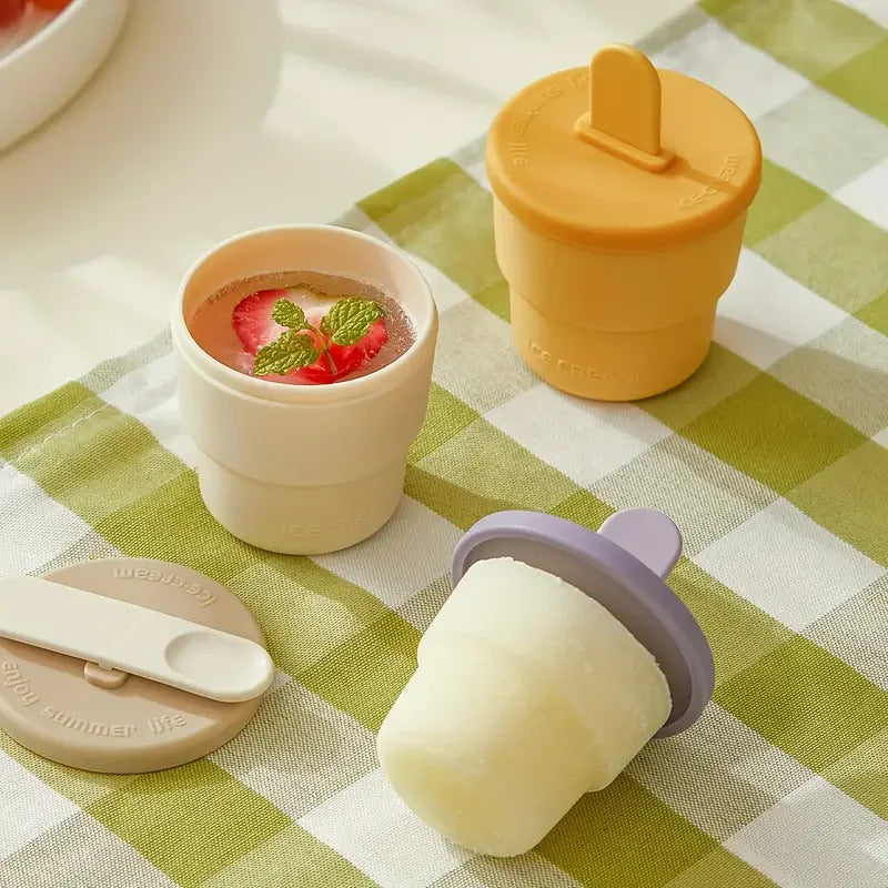 Summer Essentials: Silicone Ice Cream Cups - Bpa-Free, Freezer & Oven Safe