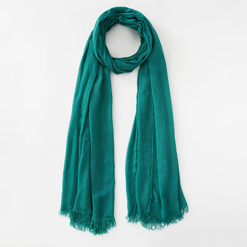 61 Colors Soft Cotton Viscose Scarf Rayon Material Muslim Hijab Mid Eastern Plain Solid Color Headscarf With Tassel