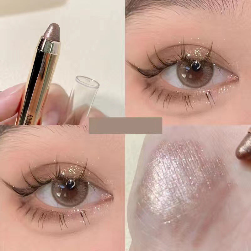 Myho Lazy Eye Makeup Highlight Eye Shadow Pen Lying Silkworm Pen Double-Headed Eye Shadow Stick Non-Blooming Eye Makeup Repair High Gloss Cream for Women