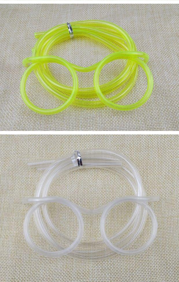 Glasses Straw Funny Lazy People Drinking Water Creative Cool Cute Drink Super Long Glasses Eye Straw
