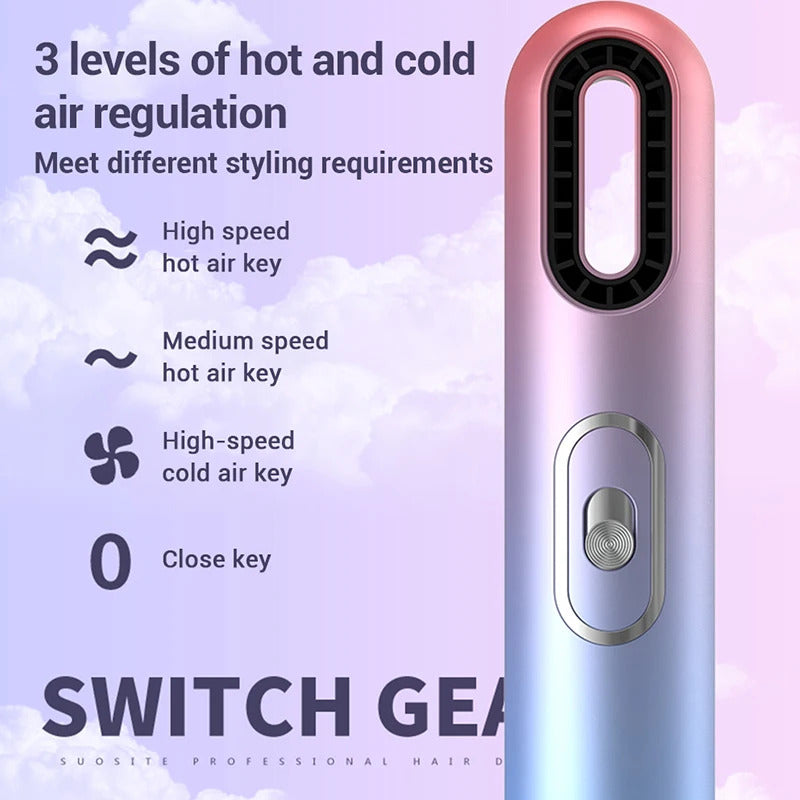 2024 Hot Selling Leafless Professional Bid Wind Quick Low Noise Dry Private Diffuser Ion Hair Processor Dryer for home salon