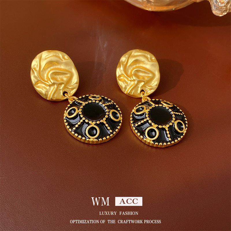 Vintage Earrings Fashion Versatile Ear Jewelry Niche Light Luxury High-end Accessories