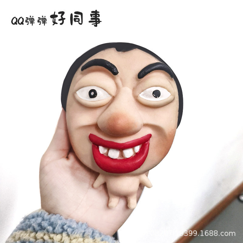 My Colleague Squeeze Toy Creative Office Funny Stress Relief Ornament Pimple Squeezing Slow Rebound Venting Big Eye Toy
