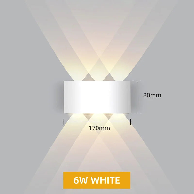 Aluminum LED Wall Lamp Waterproof IP65 interior wall light Up and Down Outdoor Garden Lights Bedroom Living Room Stairs Lighting