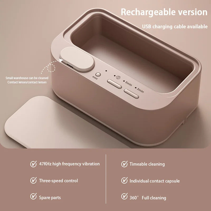Xiaomi Ultrasonic Cleaner Upgrated Portable Household Cleaning Machine Jewelry Glasses Makeup Brush High Frequency Ultrasonic