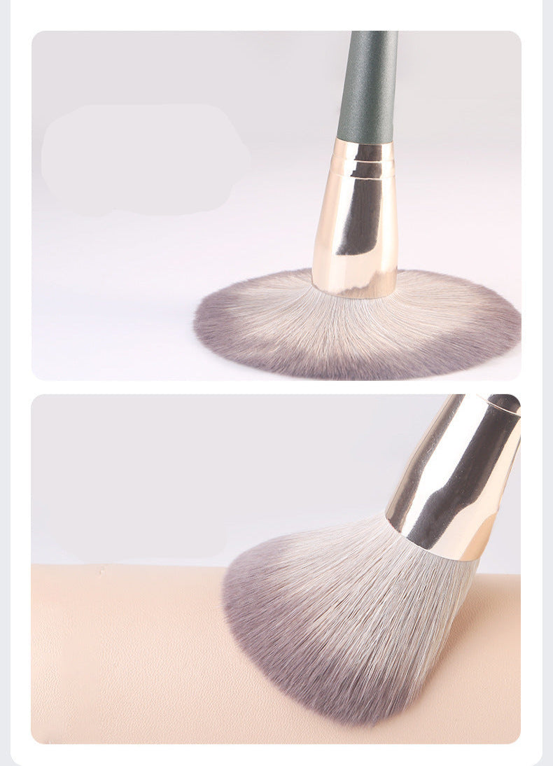 New 14 PCs Green Cloud Makeup Brushes Suit Super Soft Bristle Complete Set for Beginners Powder Brush Eye Shadow Beauty Tools