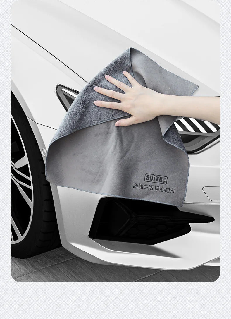 With the way to wash the car towel wiping cloth special absorbent car interior car chamois leather wipes do not lose hair double
