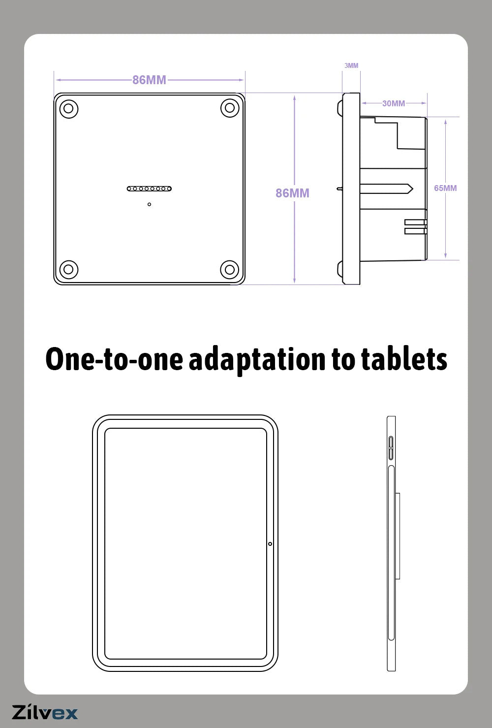 Supplied Magnetic Wall Mounted Charging Stan for Samsung Galaxy Tab A9 8.7 inch intelligent switch 18W Power in Wall emonita