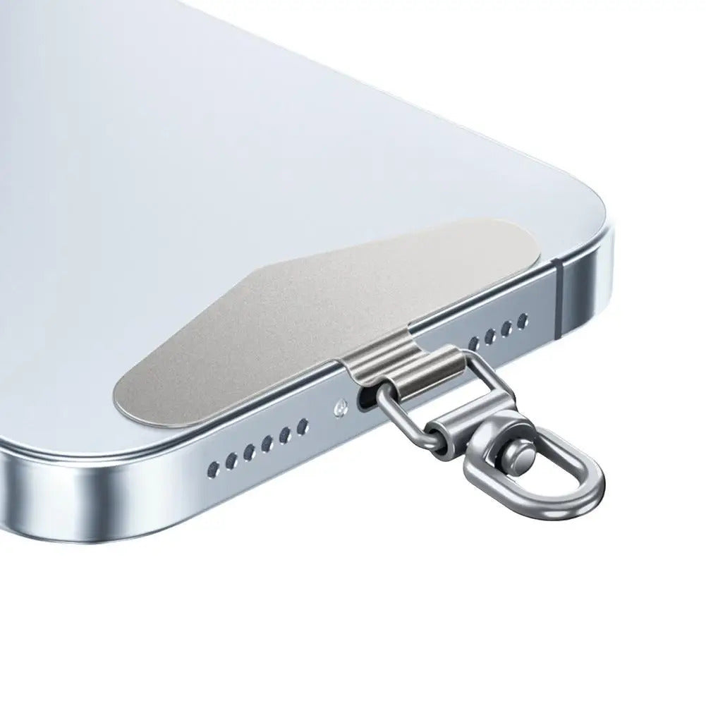 Upgrated 360 Rotatable Steel Phone Tether Tab Metal Patch Gasket Cellphone Lanyard Safety Connecter Piece New