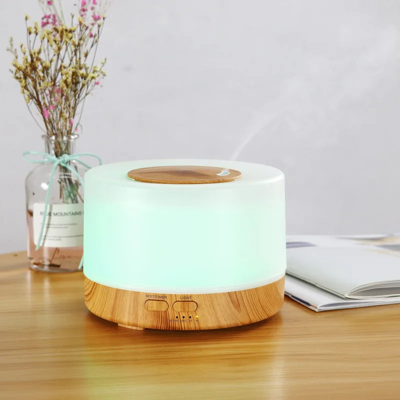 6 Essential Oils! 500ML WiFi-Controlled Aroma Diffuser - 7 Color LED Humidifier for Large Rooms | Ultrasonic Quiet Operation