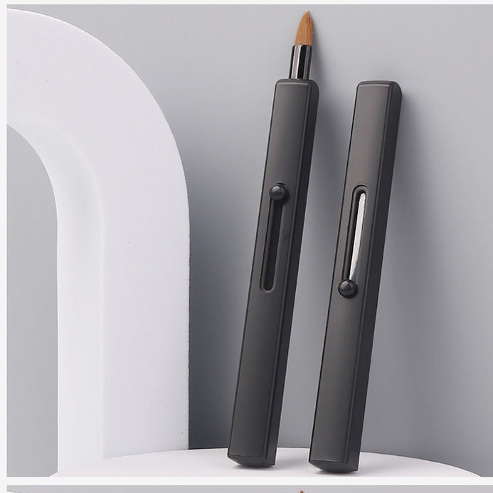 Retractable Double-Headed Lip Brush Portable Lip Brush Beginner Lip Liner Lipstick Special Makeup Tool Multi-Color