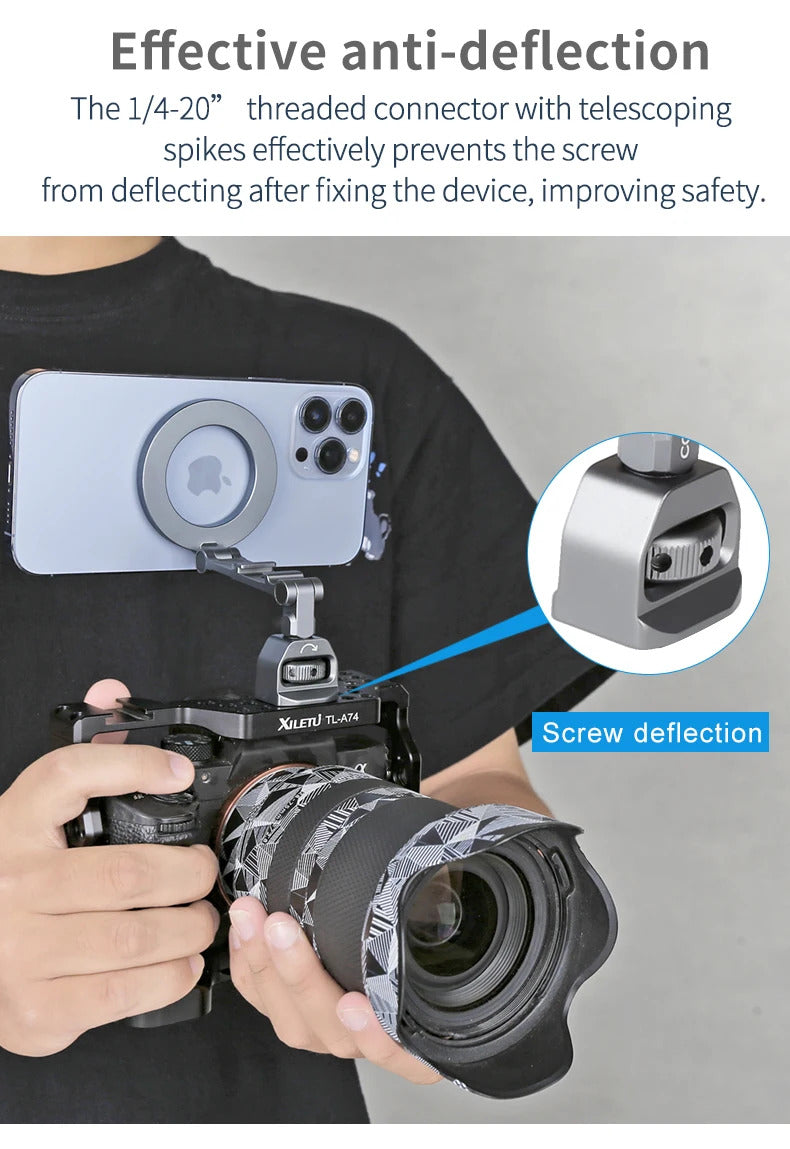 XILETU Foldable Magnetic Phone Holder Camera Rabbit Cage Tripod Universal External Magsafe Accessory for iPhone 15 14 13 12