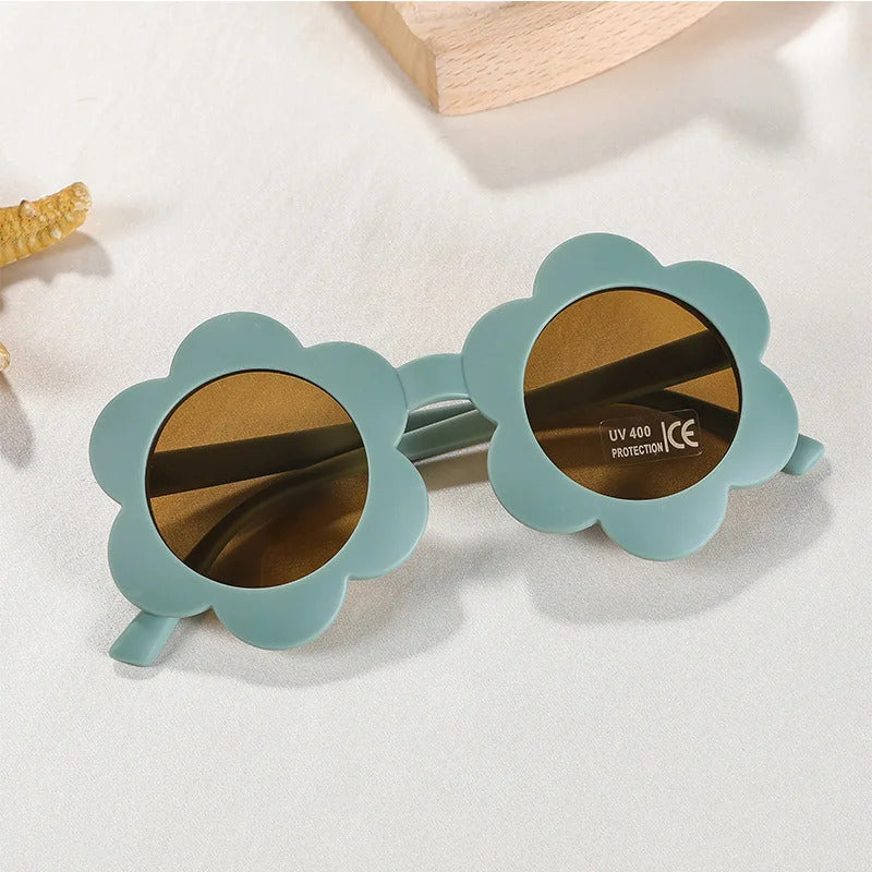 New Sun Flower Kids Sunglasses UV400 for Boy Girls Toddler Lovely Baby Sun Glasses Round Cute Children Outdoor Eyewear