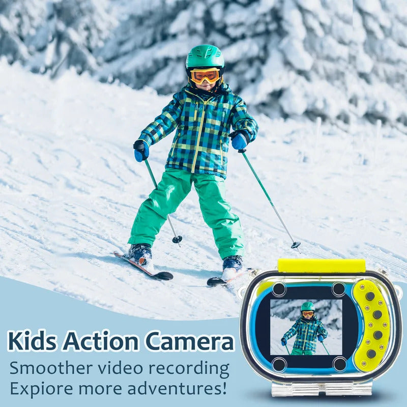 Kids Mini Waterproof Camera, Take Pictures & Record Videos & Games, Swimming & Sports USB Charge & 720P Resolution, Perfect Gift