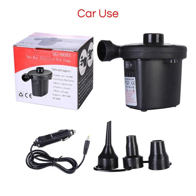 Outdoor Quick Air Pump Electric Air Cushion Camping Pump Portable Mini Air Mattress Swimming Pool Inflatable Blower Syringe