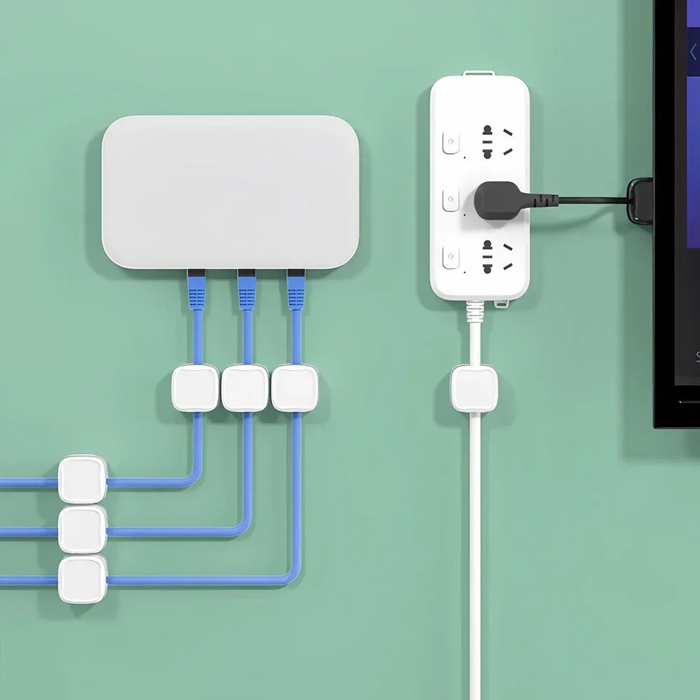 6Pcs Holder Adhesive Wire Keeper Cord Cable Magnetic Cable Clip Charging Cable Organizer for Home Office Under Desk Management