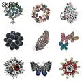 SKEDS Women Men Exquisite Heart Magic Wand Crystal Brooch Badges Fashion Creative Korean Style Rhinestone Pin Accessories
