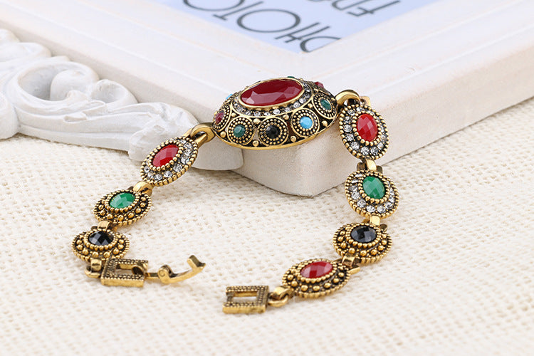 Vintage Bohemian Style Big Gems Women Fashion Bracelet