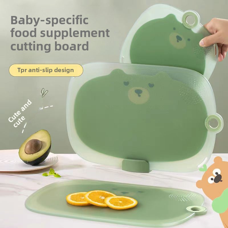 Cute Cutting Board Chopping Board for Fruits Plastic Mildew-Proof Mini Classification Baby Home Small Cutting Board Baby Food Supplement