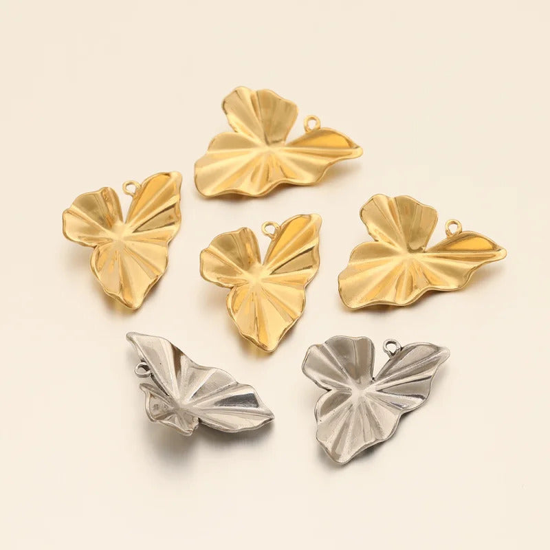 Cordial Design 24*35MM 50Pcs Pendant/Stainless Steel/Jewelry Findings & Components/Leaf Shape//Hand Made/DIY Earrings Making