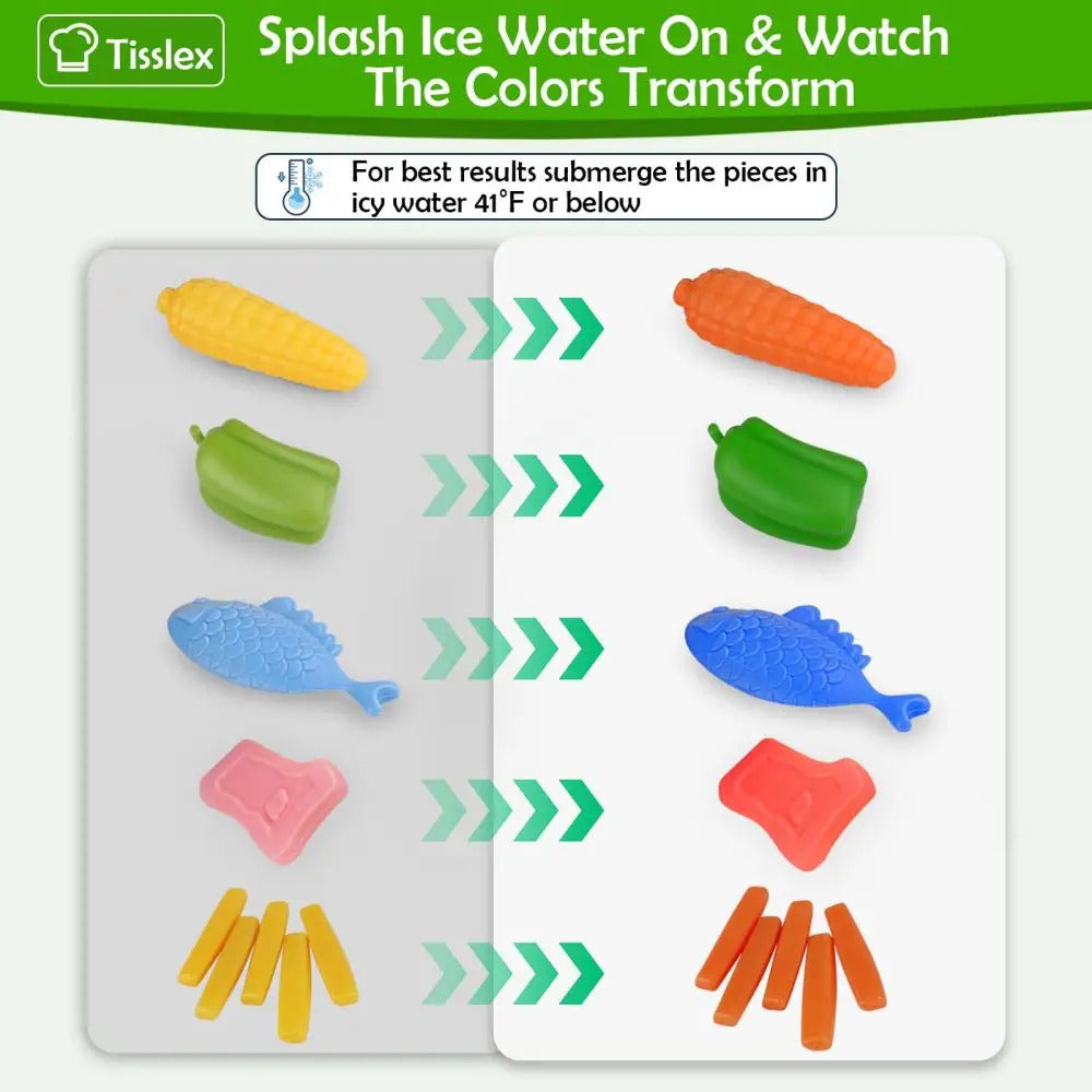 20Pcs DIY Kitchen Cooking Toy Set With Sound & Light Color Multi-Functional Induction Children‘s Play House Food Toys Gifts