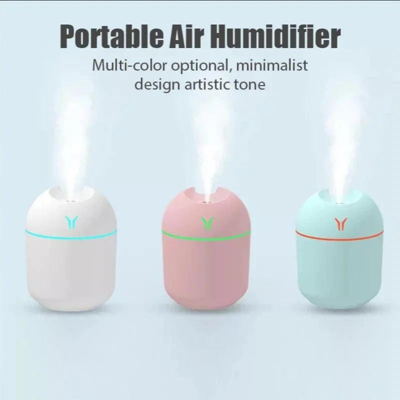 250ML USB Mini Air Humidifier Aroma Essential Oil Diffuser For Home Car Ultrasonic Mute Mist Maker Diffuser with LED Color Lamp