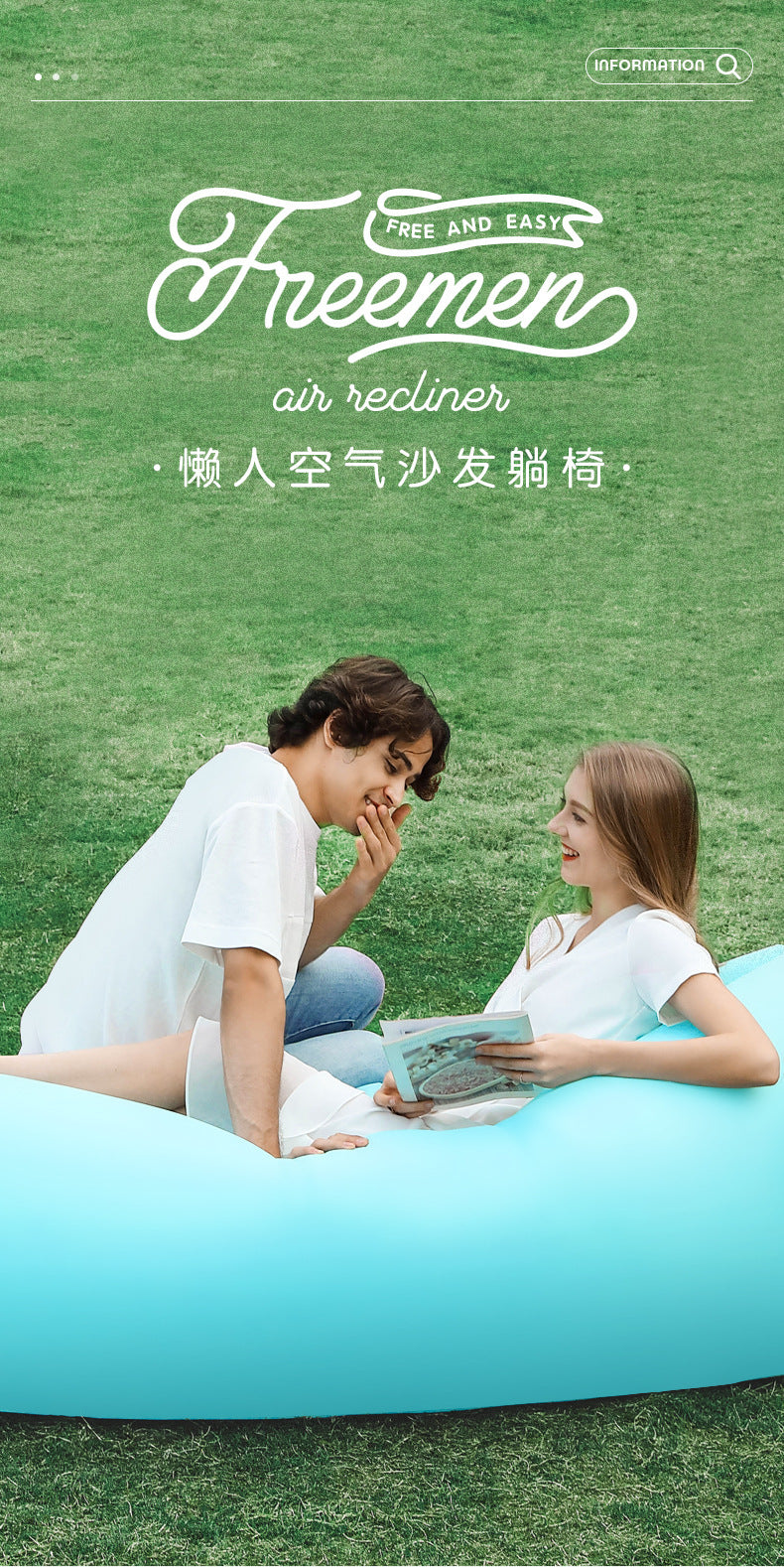 Manufacturer Pillow Style Inflatable Sofa In Stock Outdoor Portable Lazy Air Sofa Foldable Inflatable Bed Sleeping Bag