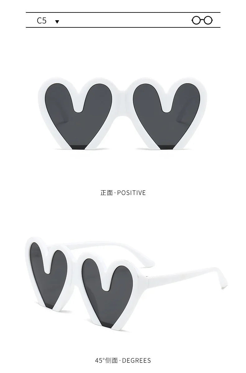 Love Birthday Party Sunglasses Woman Stage Performance Funny Sunglasses Hearts Sweet Fashion Travel Girls Sun Glasses gafas