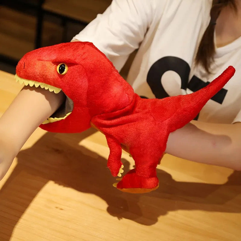 New Cute Glove Dinosaur Plush Hand Puppets Soft Stuffed Cartoon Telling Learning Funny Accompany Toy Baby Birthday Gift
