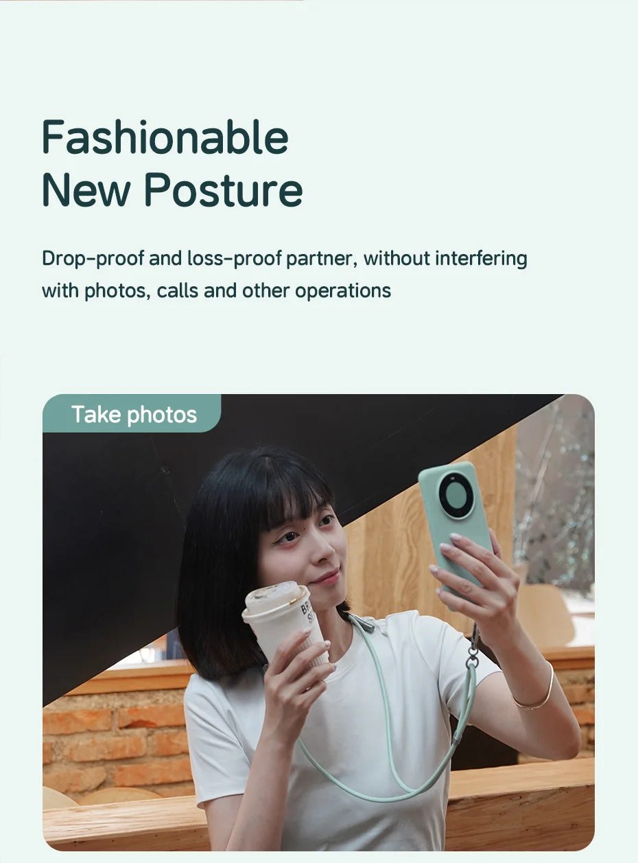 Hagibis Universal Phone Lanyard USB C Cable 2 in 1 Phone Strap C to C/C to L Charging Cord for iPhone 15 14 Pro Max Most Phones