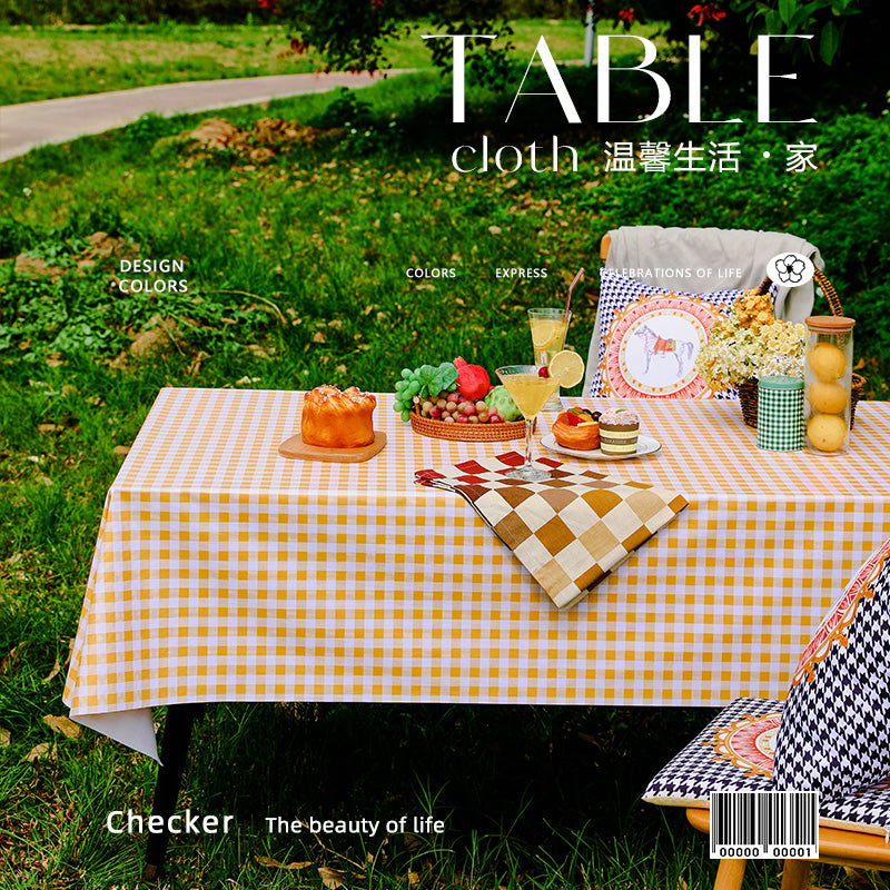 Outdoor Egg Roll Table Tablecloth Camping Picnic Table Mat Outdoor PVC Disposable Tablecloth Stall