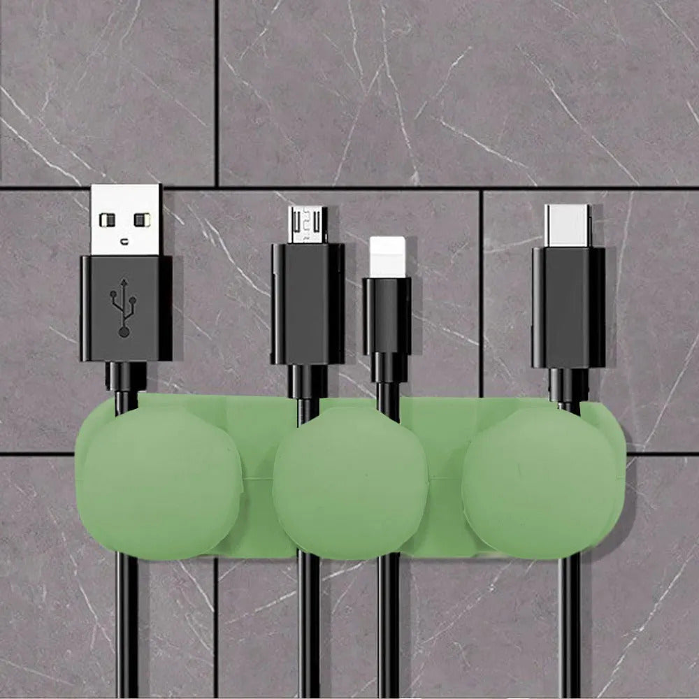 STONEGO Silicone USB Cable Organizer Cable Winder Desktop Tidy Management Clips Cable Holder for Mouse Headphone Wire Organizers