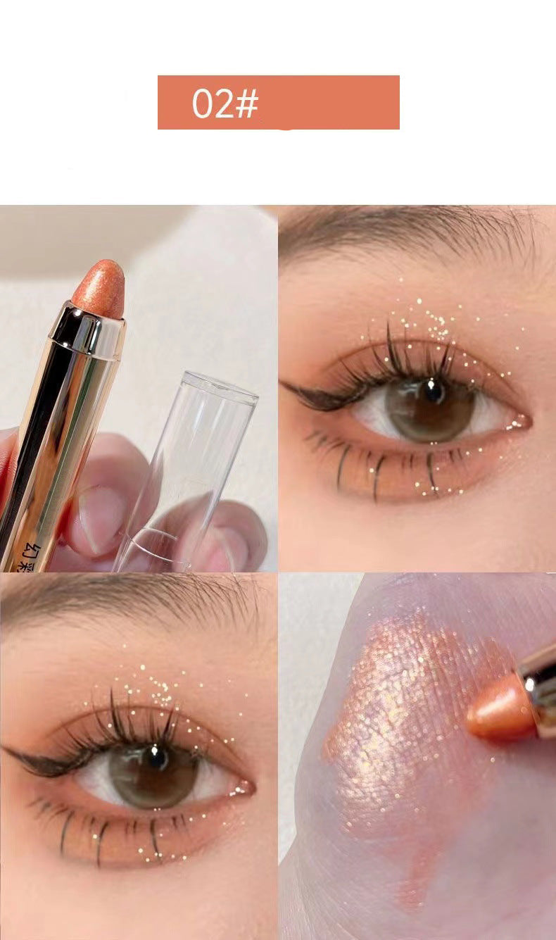 Myho Lazy Eye Makeup Highlight Eye Shadow Pen Lying Silkworm Pen Double-Headed Eye Shadow Stick Non-Blooming Eye Makeup Repair High Gloss Cream for Women
