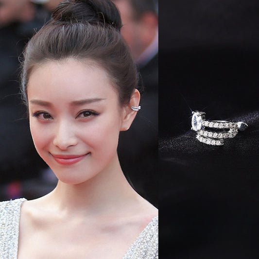 Ear Clip Female Non-Pierced Star Same Style Ear Clip Earrings Ear Hook Advanced Niche Temperament Earrings