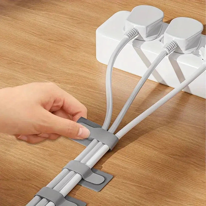 Reusable Cable Ties Fastening Wire Organizer Cord Rope Holder Self Adhesive Adjustable Cord Organizer Straps Desk Management