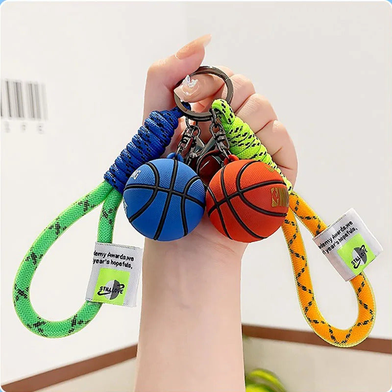 Simulation Sports Basketball Key Chain Three-dimensional Peripheral Sports Backpack  Pendant  Trinket