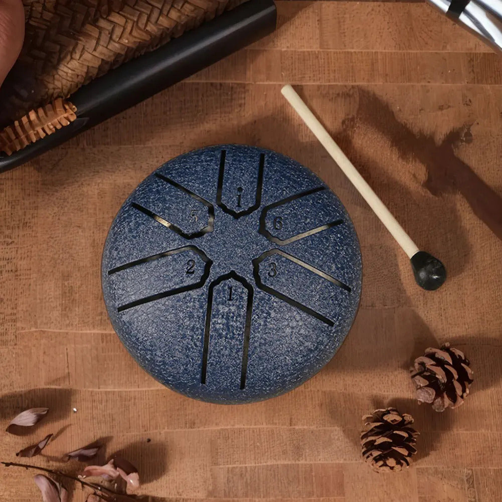 3 Inches 6 Notes Rain Drum for Outside Rain Drum Instrument Mini Handpan Drum Outdoor Rain Drum for Yoga Meditation Unique Gift