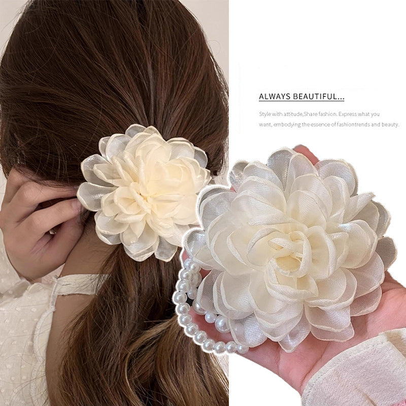 Holiday Organza Flower Barrettes Travel Travel Hair Accessories Atmosphere Clip Duckbill Clip Hairpin Side Clip Headdress